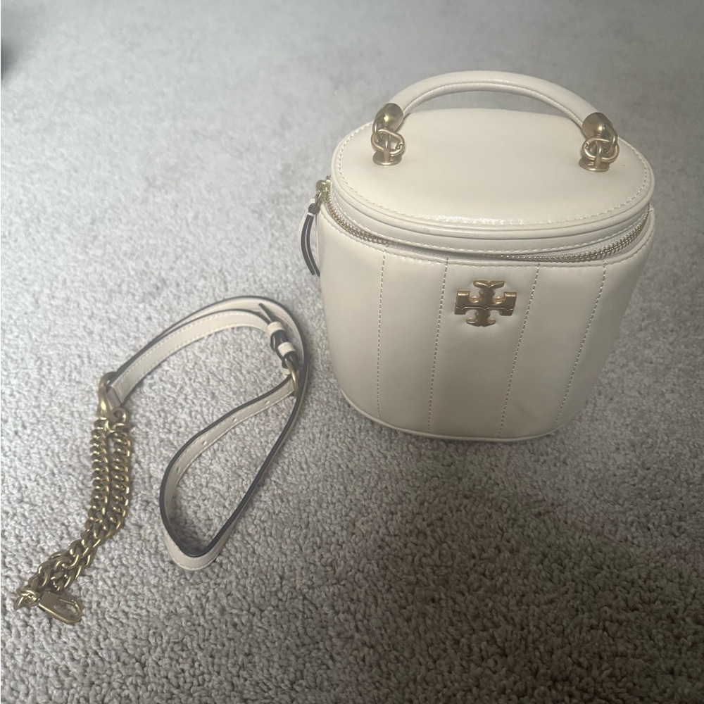 Tory Burch Cream Mini Bag with Gold Accents